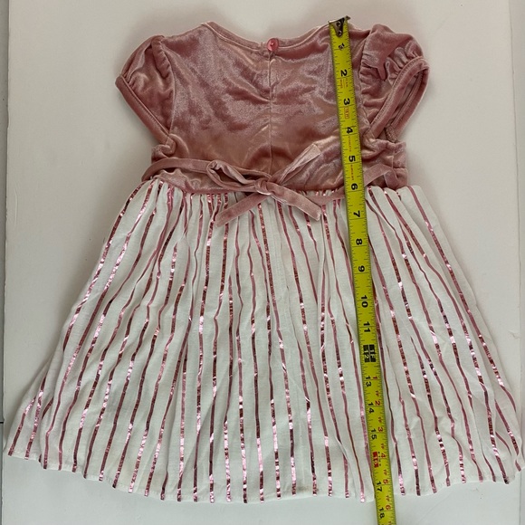 Toddler Girl Youngland Velvet Pleated Skirt Dress - Picture 9 of 16